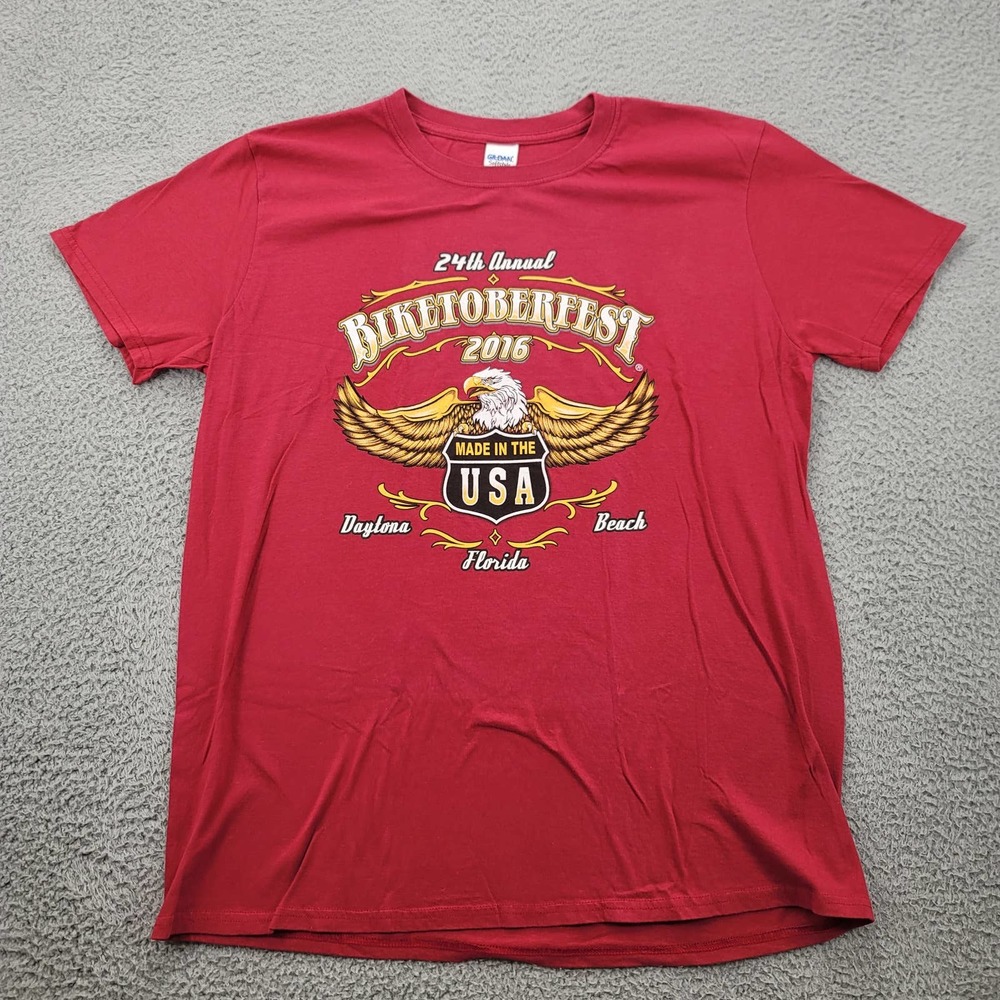 Biketoberfest 2016 Shirt Mens‎ Large Red Daytona Beach Florida Graphic Tee Eagle